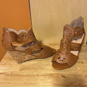 Brown Wedge Sandals